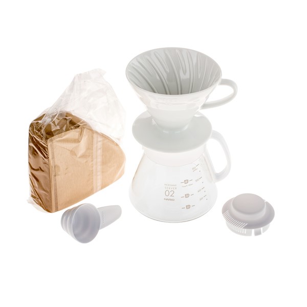 Hario V60-02 pour over set biely keramický – Obrázok 2